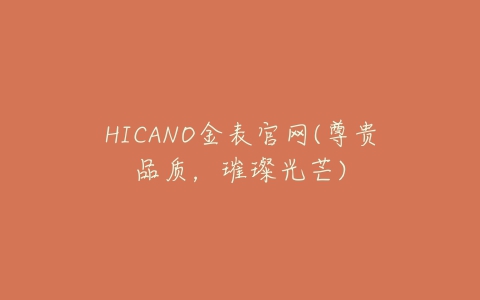 HICANO金表官网(尊贵品质，璀璨光芒)