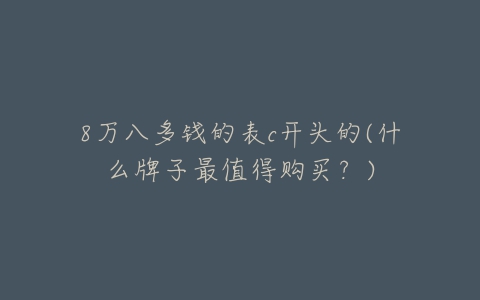 8万八多钱的表c开头的(什么牌子最值得购买？)