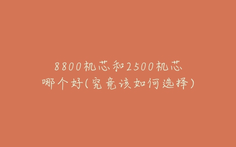 8800机芯和2500机芯哪个好(究竟该如何选择)-亿表网 8800机芯和2500机芯哪个好(究竟该如何选择)-亿表网