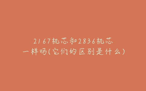 2167机芯和2836机芯一样吗(它们的区别是什么)