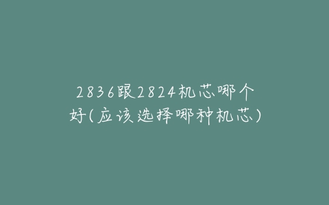 2836跟2824机芯哪个好(应该选择哪种机芯)