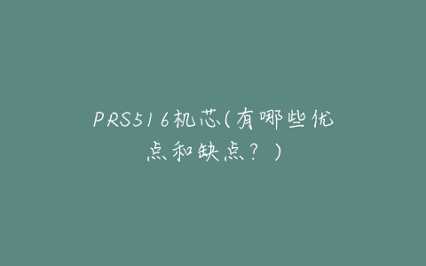 PRS516机芯(有哪些优点和缺点？)