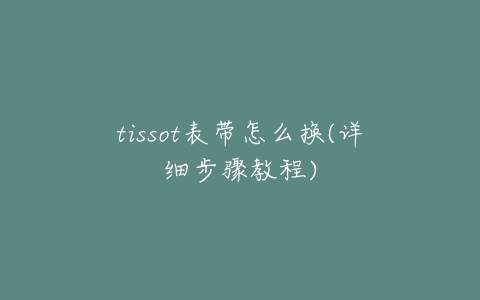 tissot表带怎么换(详细步骤教程)-亿表网 tissot表带怎么换(详细步骤教程)-亿表网