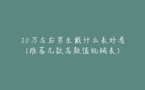 20万左右男生戴什么表好看(推荐几款高颜值机械表)