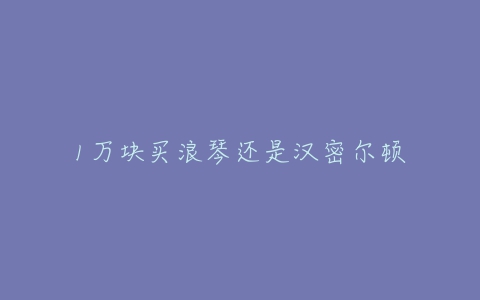 1万块买浪琴还是汉密尔顿