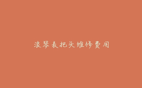浪琴表把头维修费用