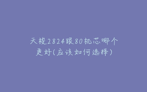 天梭2824跟80机芯哪个更好(应该如何选择)