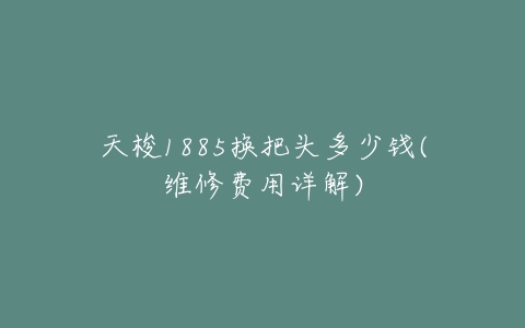 天梭1885换把头多少钱(维修费用详解)