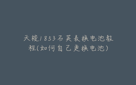 天梭1853石英表换电池教程(如何自己更换电池)