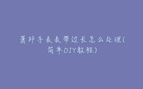 萧邦手表表带过长怎么处理(简单DIY教程)