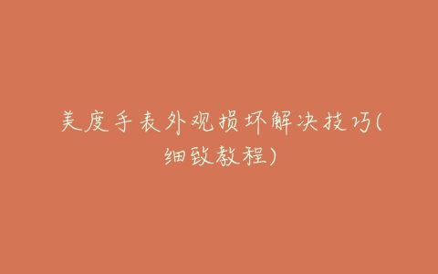 美度手表外观损坏解决技巧(细致教程)