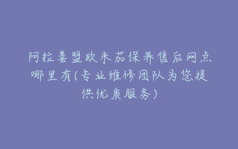 阿拉善盟欧米茄保养售后网点哪里有(专业维修团队为您提供优质服务)