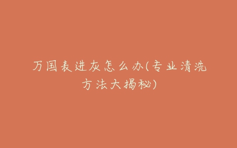 万国表进灰怎么办(专业清洗方法大揭秘)