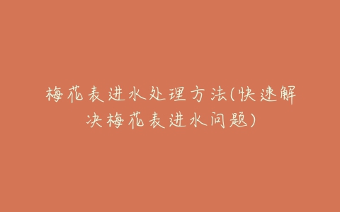 梅花表进水处理方法(快速解决梅花表进水问题)