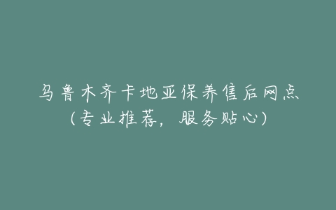 乌鲁木齐卡地亚保养售后网点(专业推荐，服务贴心)