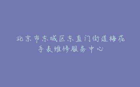 北京市东城区东直门街道梅花手表维修服务中心