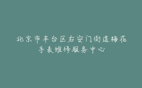 北京市丰台区右安门街道梅花手表维修服务中心