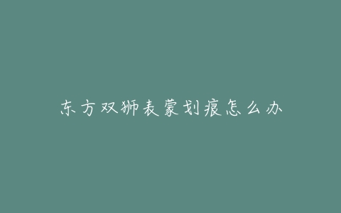 东方双狮表蒙划痕怎么办
